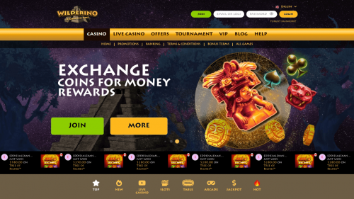 Wilderino Casino Screenshot