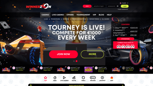 WinnerzOn Casino Screenshot